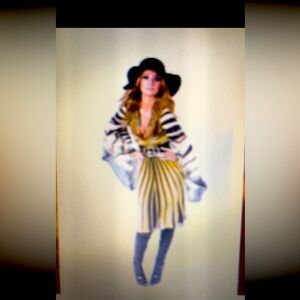 EXPRESS BLACK WOOL FLOPPY HAT SZ S